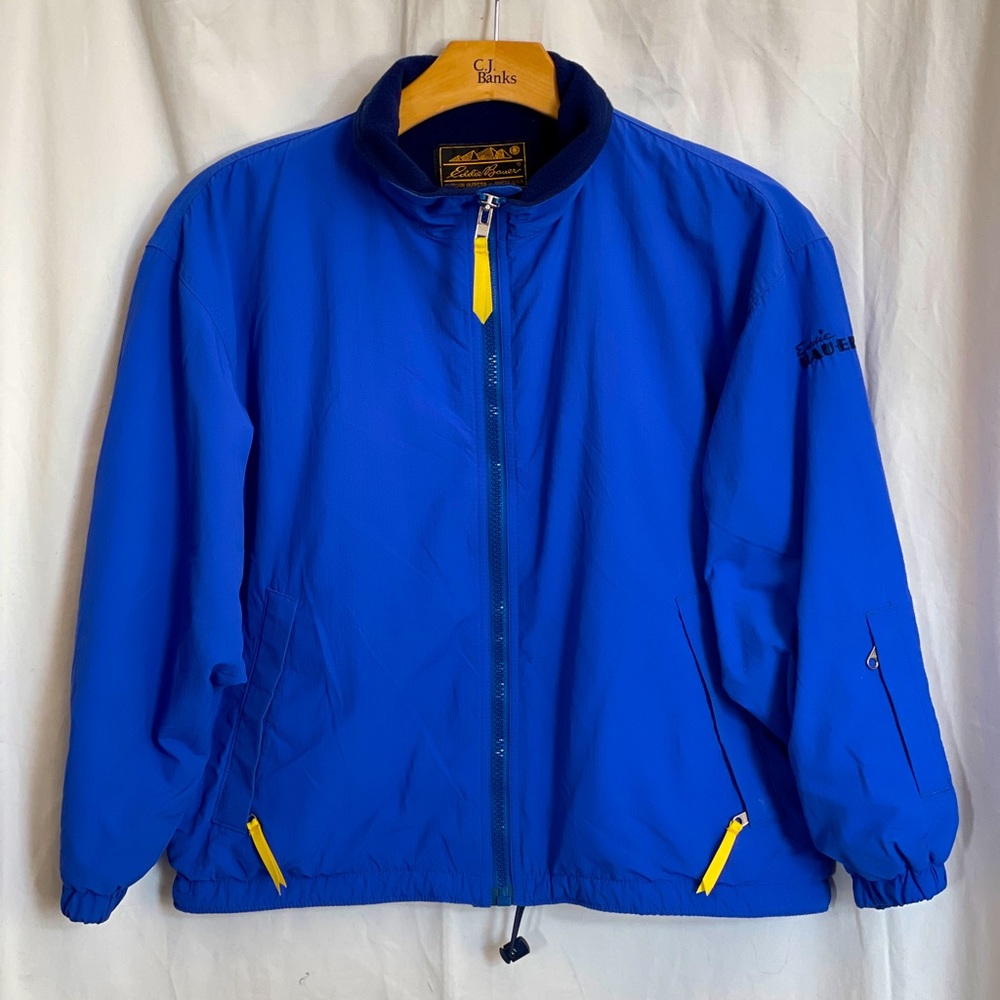 90’s Eddie Bauer Womens Blue Jacket Fleece Lined Vintage EUC Sz S Small vintage